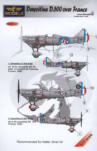  LF Models  1/72 Dewoitine D.500 over France (designed to be used with Heller and Smer kits) LFMC72127