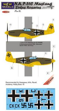 North-American P-51C Mustang Zirkus Rosarius Pt.2 (designed to be used with Hasegawa, Airfix, Revell, Academy and Hobby Boss kits) #LFMC72144