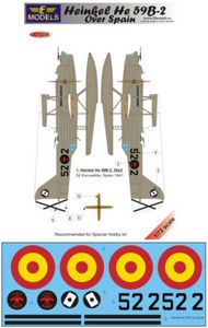  LF Models  1/72 Heinkel He.59B-2 over Spain. For Special Hobby kit. LFMC72226