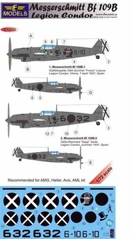  LF Models  1/72 Messerschmitt Bf.109B Legion Condor LFMC72233