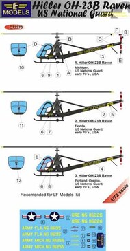  LF Models  1/72 Hiller OH-23B Raven US National Guard LFMC72270