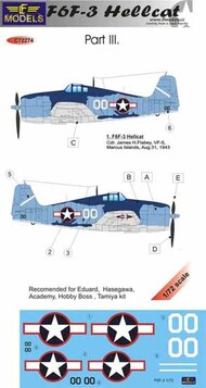 Grumman F6F-3 Hellcat part III. Cdr James H. Flabey, VF-5, Marcus Islands, August 31st 1943 #LFMC72274