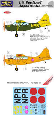 Stinson L-5 Sentinel Japanese service 2 decal options #LFMC72286