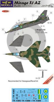 Dassault Mirage F.1 AZ Gabon Air Force (incl. resin) Part.III (designed to be used with Hasegawa and Revell kits) #LFMC7250