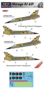  LF Models  1/72 Dassault Mirage F.1 ED (New Libyan Air Force) LFMC7270