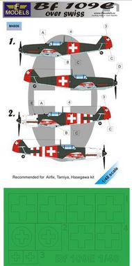  LF Models  1/48 Messerschmitt Bf.109E paint mask over Swiss (designed to be used with Airfix, Tamiya and Hasrgawa kits) LFMM4806