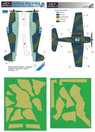  LF Models  1/48 Grumman Hellcat Mk.I/Mk.II Fleet Air Arm camouflage pattern paint mask (designed to be used with Eduard kits) LFMM4820