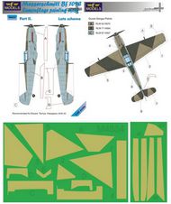  LF Models  1/48 Messerschmitt Bf.109E Late Pt II camouflage pattern paint mask (designed to be used with Eduard, Tamiya, Hasegawa and Airfix kits) LFMM4834
