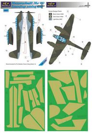  LF Models  1/48 Messerschmitt Me.410 camouflage pattern paint mask (designed to be used with Revell and Meng Model kits)[Me.410B-2/U4 Me.410A-1 Me.410B-2/U2/R4] LFMM4837
