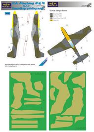  LF Models  1/48 North-American Mustang Mk.IV RAF camouflage pattern paint mask (designed to be used with Tamiya, Hasegawa, Airfix, Revell, ICM and Hobby Boss kits) LFMM4845