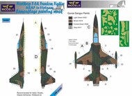 Northrop F-5A Freedom Fighter USAF in Vietnam camouflage pattern paint mask #LFMM4880