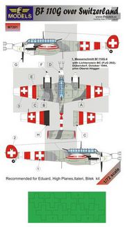 LF Models  1/72 Messerschmitt Bf.110G over Switzerland national insignia paint mask LFMM7201