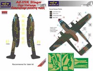 Fairchild AC-119K Stinger Gunship over Vietnam camouflage pattern paint mask #LFMM72134