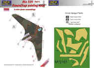 Horton Ho.229A Part 2. camouflage pattern paint mask Green 2-color camouflage pattern paint mask #LFMM72157