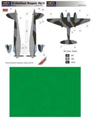 de Havilland Mosquito Mk.IV Part I camouflage pattern paint mask #LFMM7218