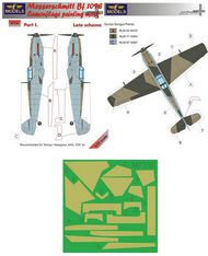  LF Models  1/72 Messerschmitt Bf.109E Late scheme Pt I camouflage pattern paint mask LFMM7235