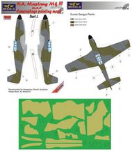 North-American Mustang Mk.III RAF Pt.I camouflage pattern paint mask #LFMM7244