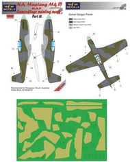 North-American Mustang Mk.III RAF Pt.III camouflage pattern paint mask #LFMM7246