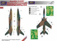 Republic F-105D Thunderchief camouflage pattern paint mask #LFMM7271