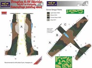  LF Models  1/72 Douglas A-1H Skyraider USAF in Vietnam Camouflage pattern Paint mask LFMM7296