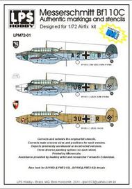  LPS  1/72 Messerschmitt Bf.110C-2, Stab II/ZG2, Ba LPM72001