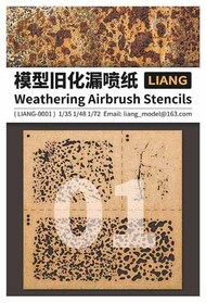 WEATHERING AIRBRUSH STENCILS 1/35 1/48 1/72 #LIG-0001