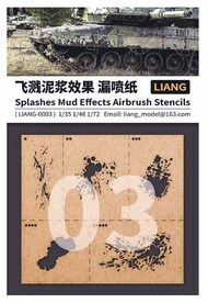  Liang Products  1/35 SPLASHES MUD EFFECTS AIRBRUSH STENCILS 1/35 1/48 1/72 LIG-0003