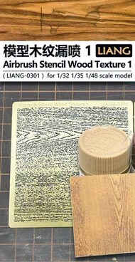  Liang Products  NoScale Airbrush Stencil Wood Texture 1 LIG-0301