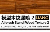  Liang Products  NoScale Airbrush Stencil Wood Texture 2 LIG-0302
