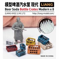  Liang Products  1/48 Beer Soda Bottle Crates Modern x 8 LIG-0432