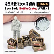 Beer Soda Bottle Crates WWII x 8 #LIG-0434