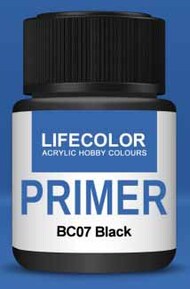  Life Color Paints  NoScale Black Acrylic Primer (22ml Bottle) LFCBC07