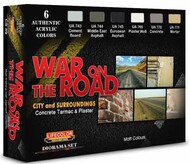 War on the Road City & Surroundings Concrete, Tarmac & Plaster Diorama Acrylic Set #LFCCS49