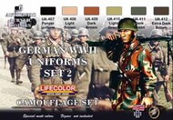  Life Color Paints  NoScale German WWII Uniforms #2 Camouflage Acrylic Set LFCCS5