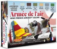  Life Color Paints  NoScale French WWII Aircraft Camouflage Acrylic Set LFCCS56