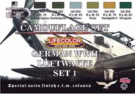  Life Color Paints  NoScale German WWII Luftwaffe #1 Camouflage Acrylic Set #1 LFCCS6