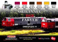  Life Color Paints  NoScale Danish Train Paint Set # 2 LFCXS04