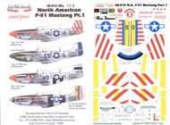  Lifelike Decals  1/48 North-American P-51D Mustangs Part 1. (4) LLD48015