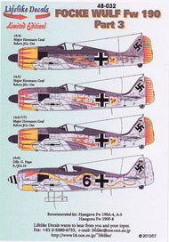  Lifelike Decals  1/48 Focke-Wulf Fw.190A Part 3 (4) LLD48032