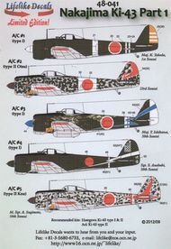  Lifelike Decals  1/48 Nakajima Ki-43 Pt 1 (5) LLD48041