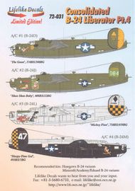  Lifelike Decals  1/72 Consolidated B-24 LiberatorA/C #1- LLD72031