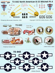  Lifelike Decals  1/72 North-American B-25C/D Mitchell Part 4 LLD72042