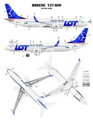  Lima Oscar Decals  1/144 Boeing 737-800 LOT/Enter Air LD44008