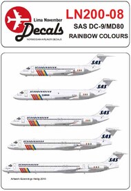 SAS Douglas DC-9/McDonnell-Douglas MD-80's rainbow livery #LN200-08
