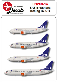 SAS Braathens Boeing 737's #LN200-14