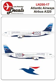 Atlantic Airways Airbus A320 for the Hasegawa kit. #LN200-17