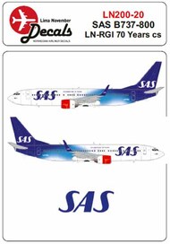 SAS Boeing 737-800 LN-RGI SAS 70 years cs #LN200-20