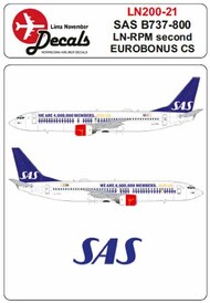 SAS Boeing 737-800 LN-RPM second Eurobonus colour scheme #LN200-21