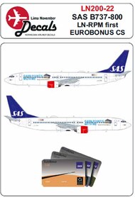 SAS Boeing 737-800 LN-RPM first Eurobonus cs #LN200-22