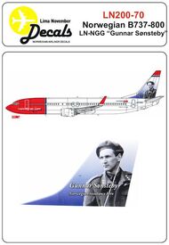 Norwegian Boeing 737-800 LN-NGG Gunnar SA�nsteby #LN200-70